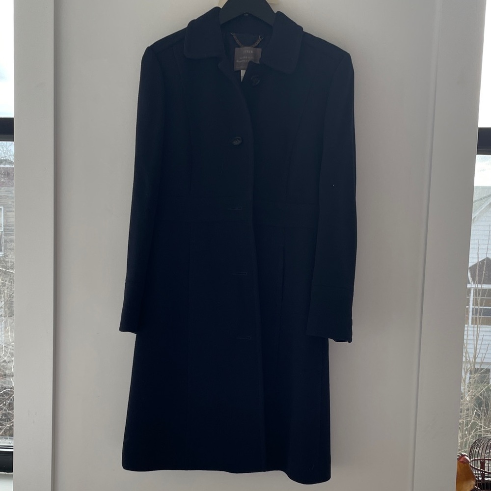 Elegant navy blue J crew  Long Coat darkacademia